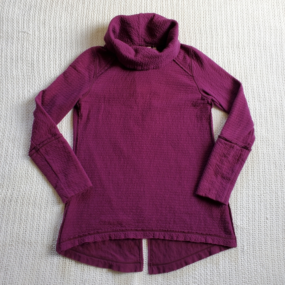Soft Surroundings Women's Small Chelsea Cowl Neck Textured Tunic Sweater